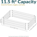 Sunnydaze 11.75" H Raised Metal Garden Bed - Image 6