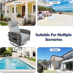 Outdoor Recliner Chair, Wicker Patio Recliners - Image 8