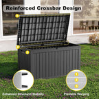 Deck Box - 280 Gallon Large Outdoor Storage box, Waterproof Patio Furniture and - Image 5