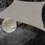SUNNY GUARD Waterproof Sun Shade Sail 8' x 10' Taupe Triangle UV Block Sunshade by SUNNYGUARD