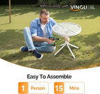 VINGLI Outdoor Side Table, Weatherproof Small Tables - Image 7