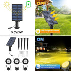 Solar Pond Lights, 3000K Warm White LED Underwater Submersible Fountain Light - Image 4