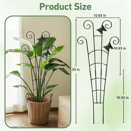 30'' Larger Plant Trellis Indoor, Expandable Metal Trellis - Image 2
