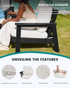 SERWALL HDPE Outdoor Furniture Set, 4 Piece Outdoor Sofa Set - Image 3