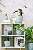 6 Inch Retro Ceramic Planter Set of 2 - Image 8