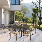 VINGLI 7 Pieces Outdoor Dining Set, Cast Aluminium All-Weather Patio Dining Set - Image 7
