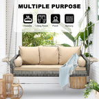 Outdoor Wicker Patio Porch Swing - Image 5