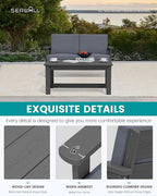 SERWALL HDPE Outdoor Patio Loveseat - Image 4