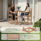 Ciokea 3-Pcs Bistro Table and Chairs, All-Weather Round High Top Bar Table - Image 6
