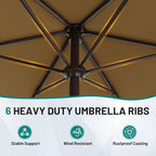 AreShark 7.5FT Patio Umbrella Table Market Umbrella - Image 4