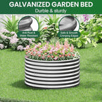 4 Pack Tall 2x2x2ft Round Galvanized Raised Garden Bed Outdoor, Metal Garden Bed - Image 5