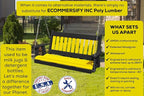 Poly Lumber Wood 5FT Mission Porch Swing Amish Craftsmandship Made in USA HDPE - Image 3