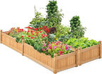 Yaheetech 90.5″ L×23.5″ W×16″ H Wooden Raised Garden Bed, Horticulture Wood by Yaheetech