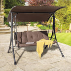 Tangkula 3 Person Porch Swing, Outdoor Swing - Image 2
