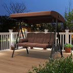 AECOJOY Outdoor Porch Swing, 3-Seat Porch Swing - Image 8