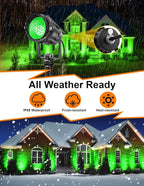 Green LED Spot Lights Outdoor, 14 LED Landscape Lighting - Image 6