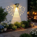 2 Pack Solar Fence Lights Outdoor Wall lihgts Decorations Metal Solar Deck - Image 2