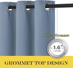 NICETOWN Stone Blue Blackout Curtain - Image 3