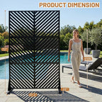 VINGLI Privacy Fence Panels, 72H’’ x 47W’’ Metal Privacy Screen Freestanding - Image 6