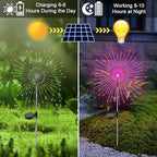 Solar Garden Lights Outdoor, 2 Pack 120 LED Twinkling Firework Lights Decorative - Image 2