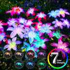 Solar Garden Lights Outdoor, 8 Pack Blooming Lily Solar Flowers Outdoor - Image 2