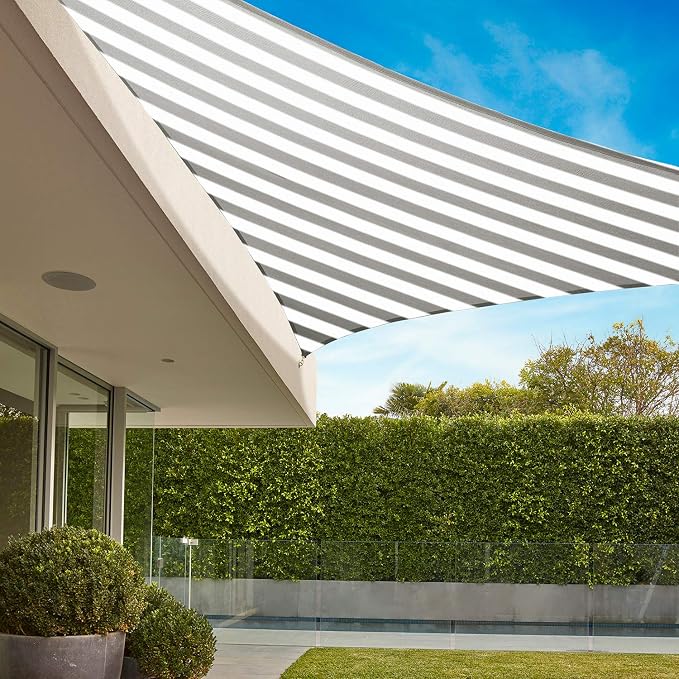 E&K Sunrise 27' x 27' x 27' Sun Shade Sail Triangle Canopy Shade Cover UV Block - Image 8