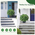 49” Artificial Ferns for Outdoors Planter, 128 Leaves per Fern, Large Lush Fake - Image 5