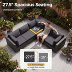 NICESOUL 29.3'' High Backrest Patio Furniture Set - Image 6