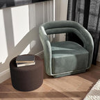 ZICOTO Beautiful Boucle Pouf Ottoman and Foot Rest - Image 4