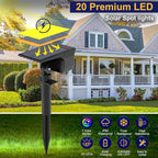 nipify 2 Pack Solar Spot Lights Outdoor Color Changing, 7 Modes Halloween RGB - Image 5