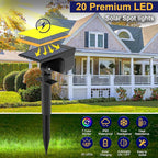 nipify 4 Pack Solar Spot Lights Outdoor Color Changing, 7 Modes Halloween RGB - Image 7