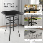 3 PCS Patio Swivel Bar Stools Set, 3 Piece Swivel Outdoor Table and Chairs Bar - Image 8