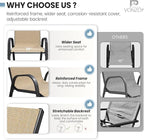 Patio Dining Chair Set of 6, Outdoor Stackable Dining Chairs High Back - Image 5