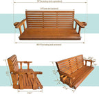 Wooden Porch Swing 3-Seater, Bench Swing - Image 6