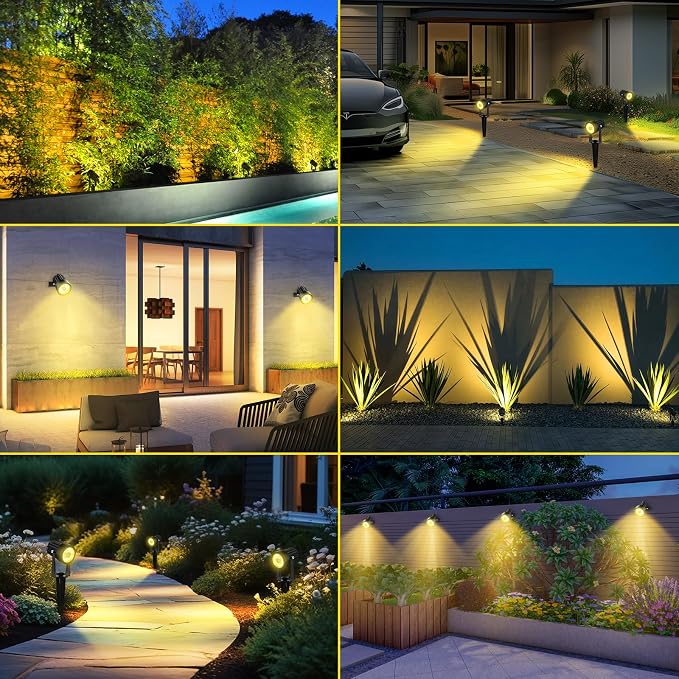 T-SUN Solar Spotlights 2W Outdoor LED Landscape Spot Light, 2-in-1 Waterproof - Image 2