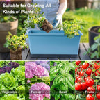 Window Box Planter 6 Pcs, 17 Inches Rectangle Flower Pots - Image 6