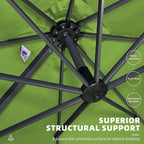 PURPLE LEAF 9' X 11.5' Patio Umbrella Outdoor Cantilever Rectangle Umbrella - Image 5