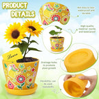 Capoda 48 Sets Garden Flower Pots Crafts Kit DIY Spring Plastic Seedling - Image 3