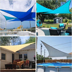 Patio Paradise 8' x 8' x 7'11" Sun Shade Sail Triangle Canopy, Permeable Shade - Image 2