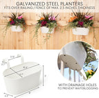 Beautiful Hanging Flower Pots for Outside Railing Or Fence - Image 4