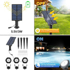Solar Pond Lights, 18 LED Super Bright Underwater Spotlights LED Submersible - Image 4