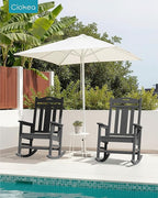 Ciokea Oversized Outdoor Rocking Chairs Set of 4, 380lbs Heavy-Duty Large Patio - Image 2