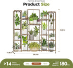 Bamworld Plant Shelf Indoor Hanging Plant Stand Outdoor Large Plant Shelves - Image 7