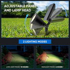 KEV 800 Lumens Solar Spot Lights Outdoor, 4 Pack 18 LEDs Solar Flood Lights - Image 3
