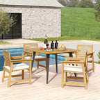 Tangkula 42.5" Acacia Wood Outdoor Dining Table - Image 4