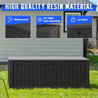 Outdoor Storage Box, Resin Deck Boxes Indoor and outdoor, Waterproof Storage - Image 4