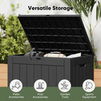 NEWBULIG 31 Gallon Deck Box, Weatherproof Resin Lockable Outdoor Storage - Image 6
