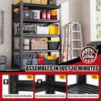 Set of 3 71"H Garage Shelving-3000LBS 5 Tier Storage Shelves, Adjustable Heavy - Image 5
