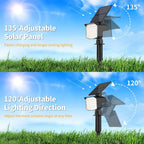 Solar Spot Lights Outdoor Waterproof Adjustable Solar Powered Landscape Lights - Image 2