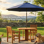 Sunnydaze Malaysian Hardwood Folding Gateleg Patio Dining Table - Image 5